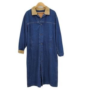 Vintage Levis Mens Ranch Duster Denim Jacket Corduroy Trim Size Large USA Made